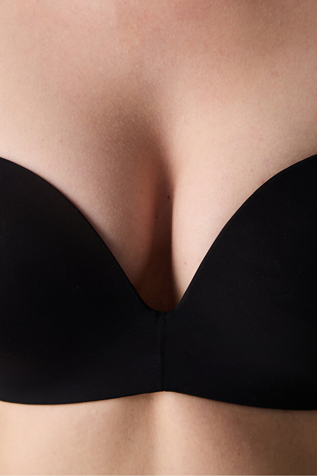 Push up Wireless Strapless Black Bra - 5