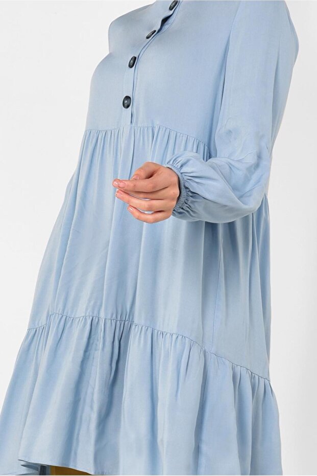 Wide Cut Button Tunic 4868 - 4
