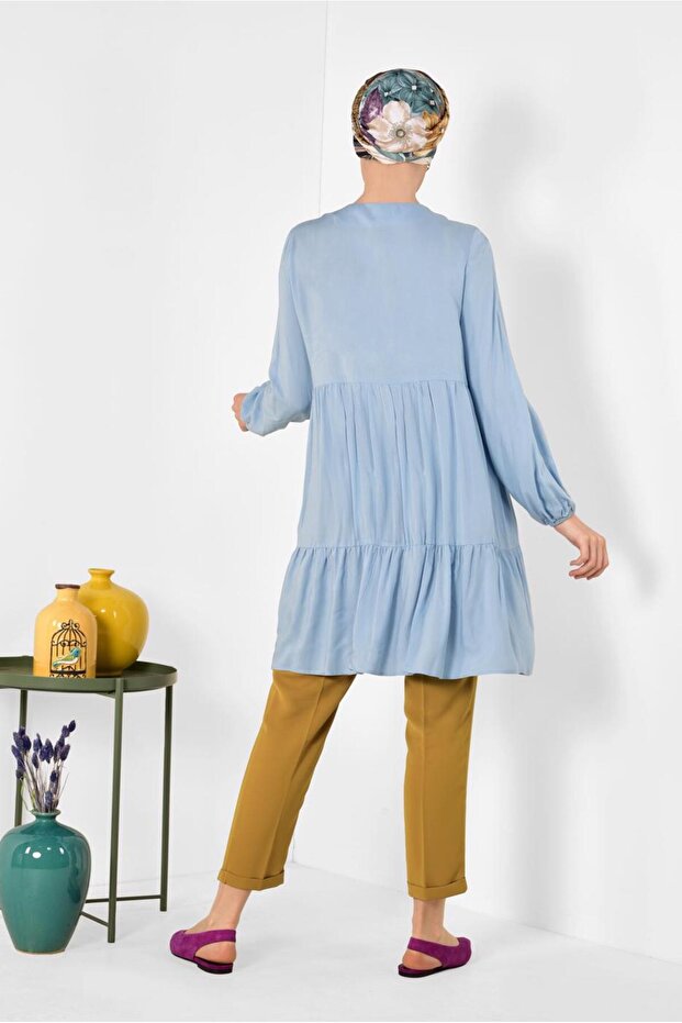 Wide Cut Button Tunic 4868 - 3