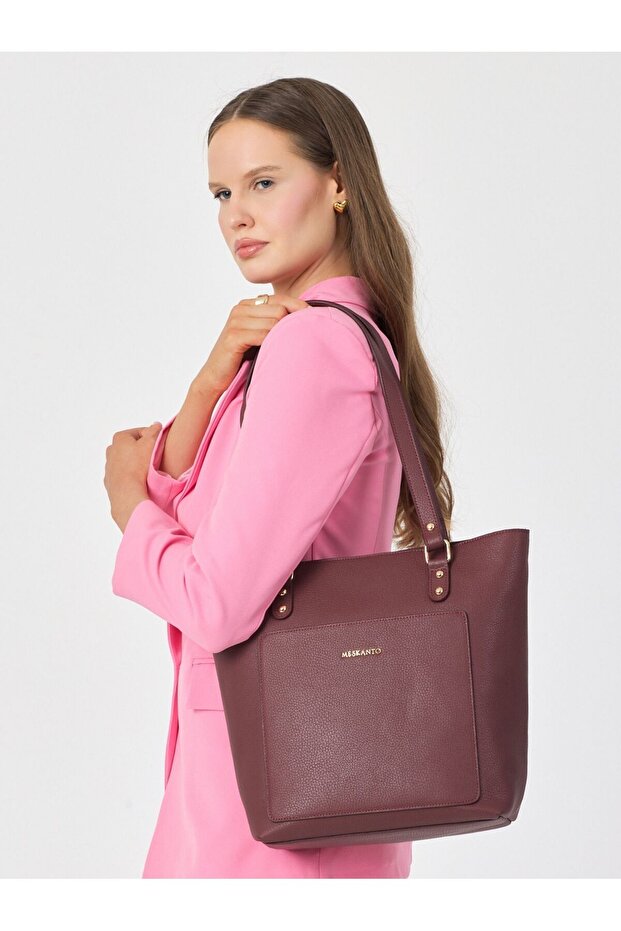 Tote Genuine Leather Women's Shopping Arm and Shoulder Bag