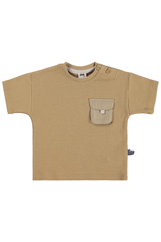 Basic T-Shirt with Pockets for 6-18 Months - Brown