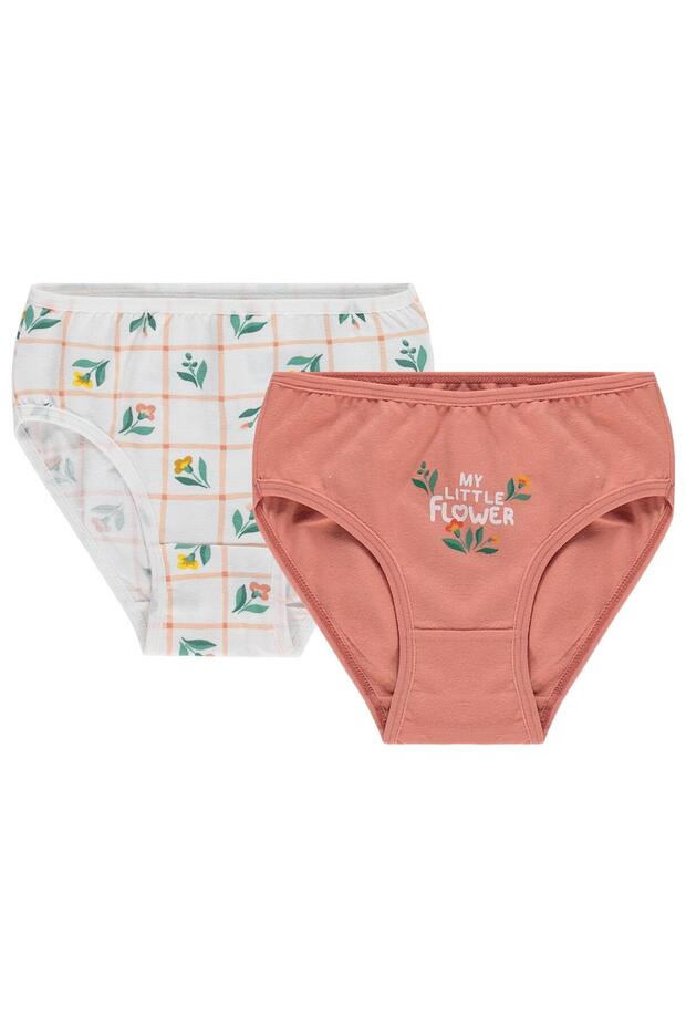 Civil Girl's Flower 2-Piece Underwear Set |   Lycra Single Jersey Printed |   School Nursery and Daily Use