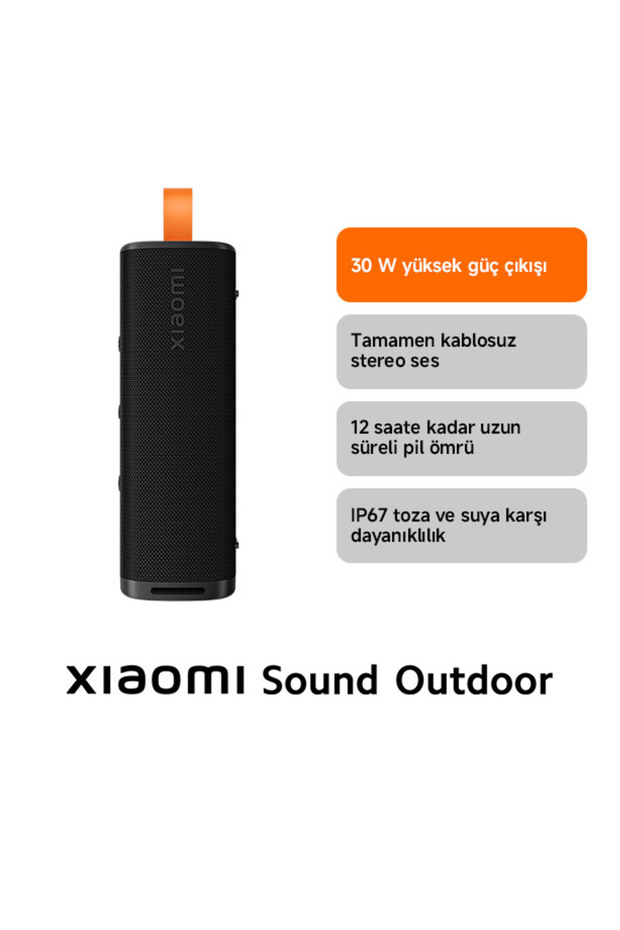 Sound Outdoor 30W IP67 Taşınabilir Bluetooth Hoparlör Siyah (Xiaomi Türkiye Garantili) - 1