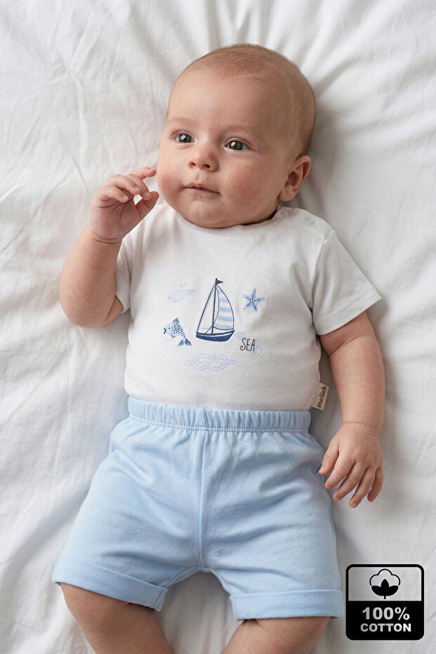 100% Cotton 2-Piece Shorts and T-Shirt Baby Set