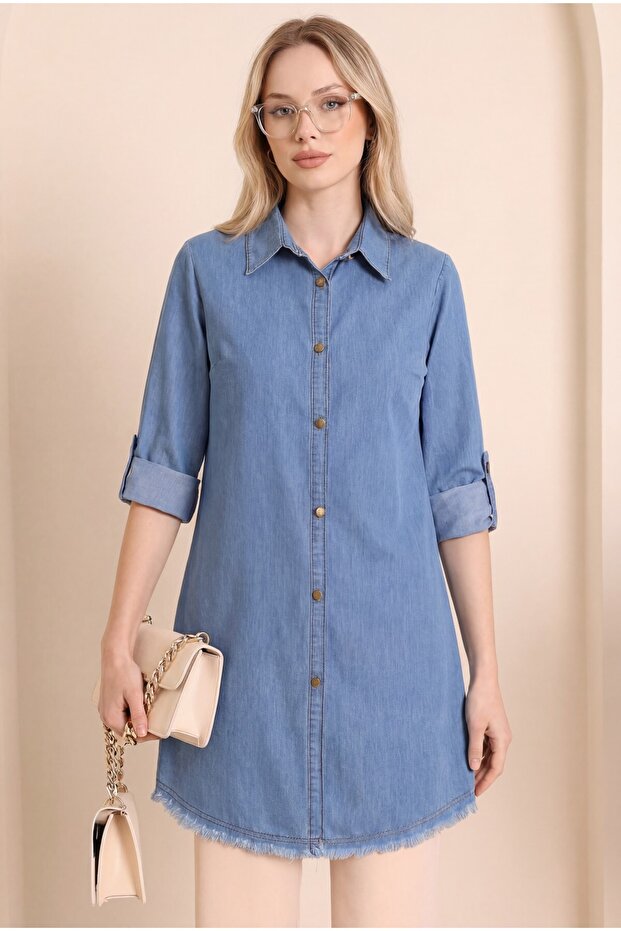 Colorful Denim Tunic