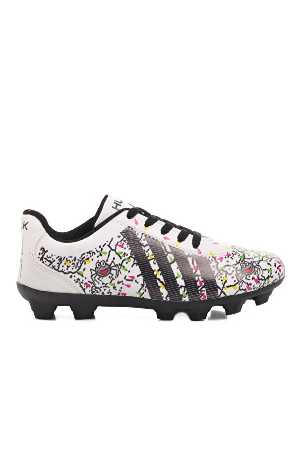 White Children's Football Boots Spider F