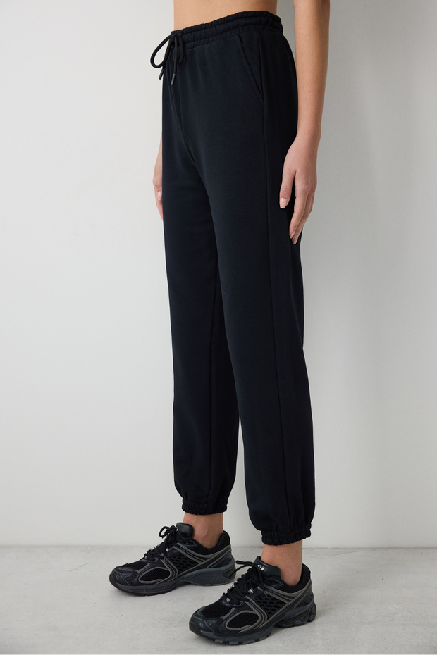 Black High Waist Pocket Sweatpants