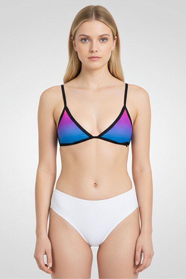 Women Padded Tie Dye Bikini Top, Multicolor