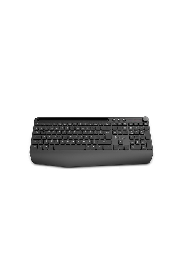 IBK-272QU Kablosuz Ofis Klavye | Çoklu Bağlantı Sessiz Bluetooth 5.0 + 2.4GHz 114 Tuş Tablet Standı