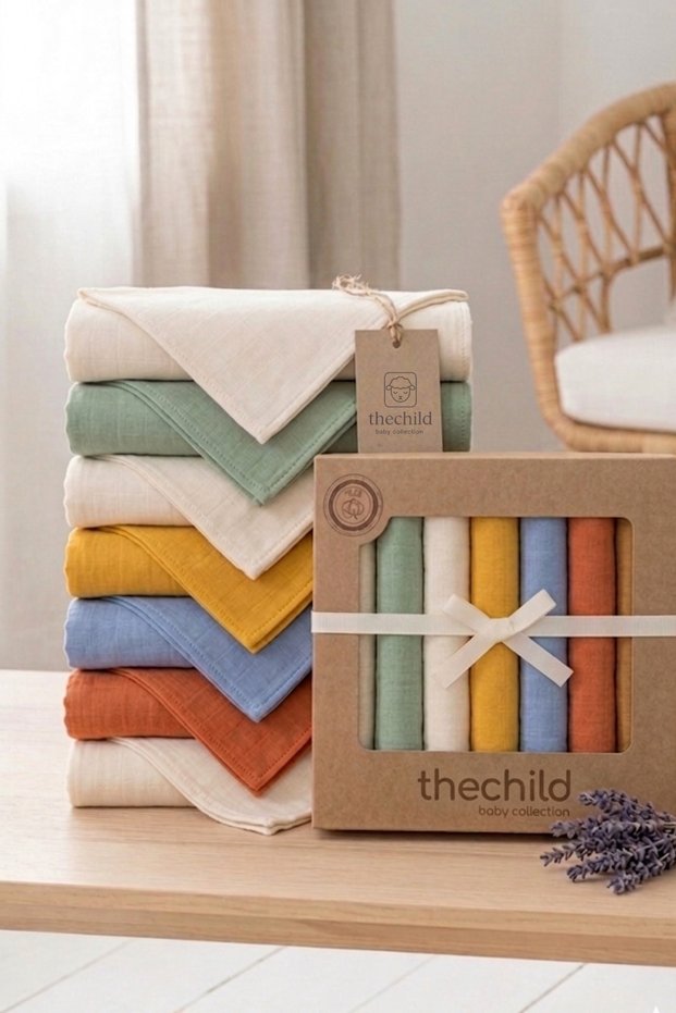 7-Pack of 100% Cotton 23X23 Baby Mouth Wipes