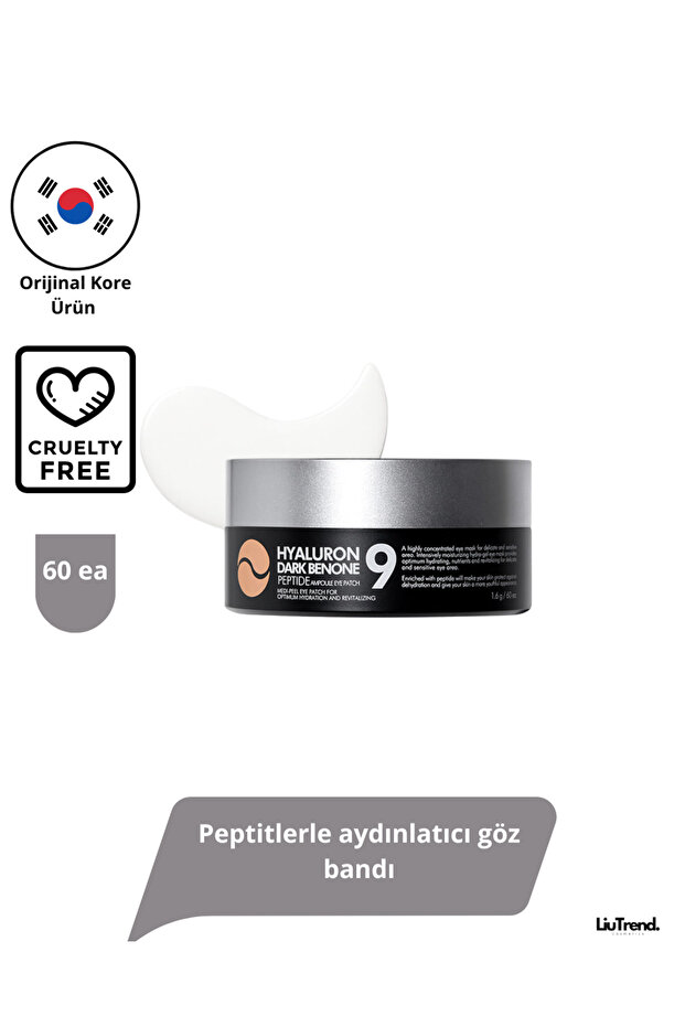 Hyaluron Dark Benone Peptide 9 Ampoule Eye Patch 60 Pieces Brightening Eye Patch with Peptides M0086