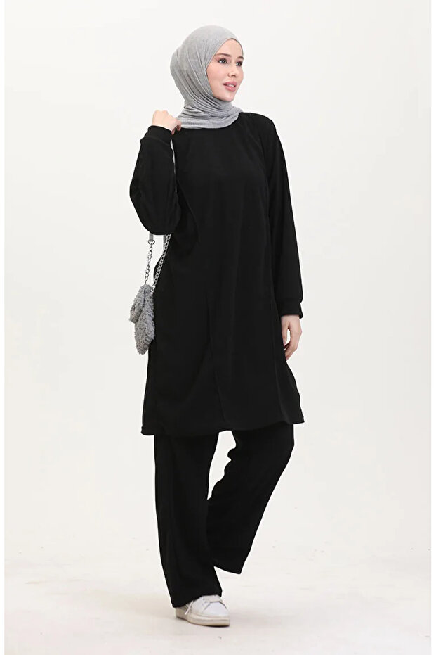 Astana Fabric Tunic Pants Double Set 0551-01 Black