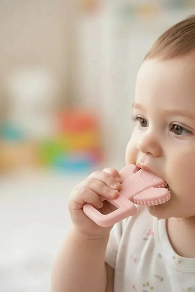 لعبة مضغ ناعمة على شكل صبار وردي