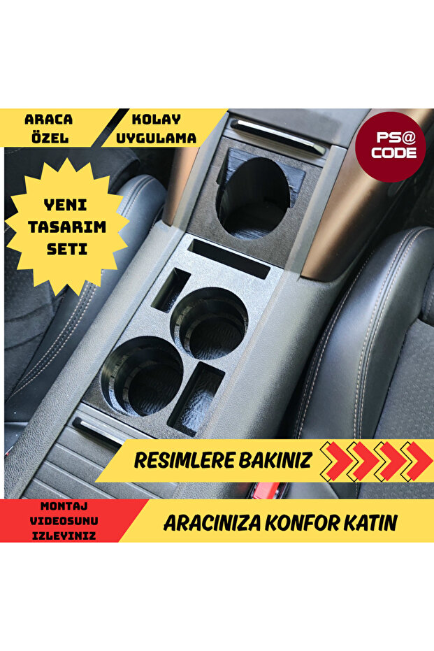 New Design Citroen Berlingo-Peugeot Rifter-Proace City-Fiat Doblo-Opel Combo Compatible Set Cup Holder