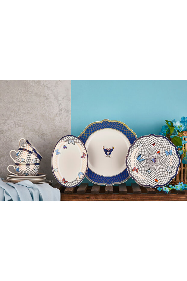 Porcelain 30 Piece Breakfast Set for 6 People