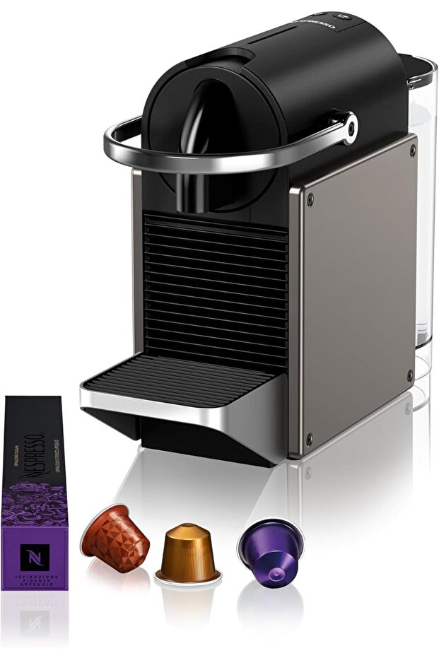 Pixie C62 Espresso Capsule Coffee Machine, 0.7 L, 19 Bar Pressure, Titan