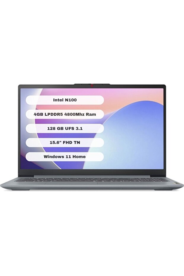 LENOVO IdeaPad Slim 3 Intel Celeron N100 4GB 128GB Intel UHD Graphics 15.6" FHD W11 Notebook 82XB009GTX