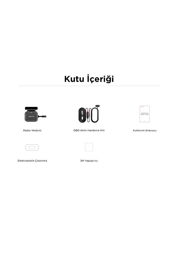 N5 Dual Araç Içi Kamera Radar Modülü Kablolu kit - 8