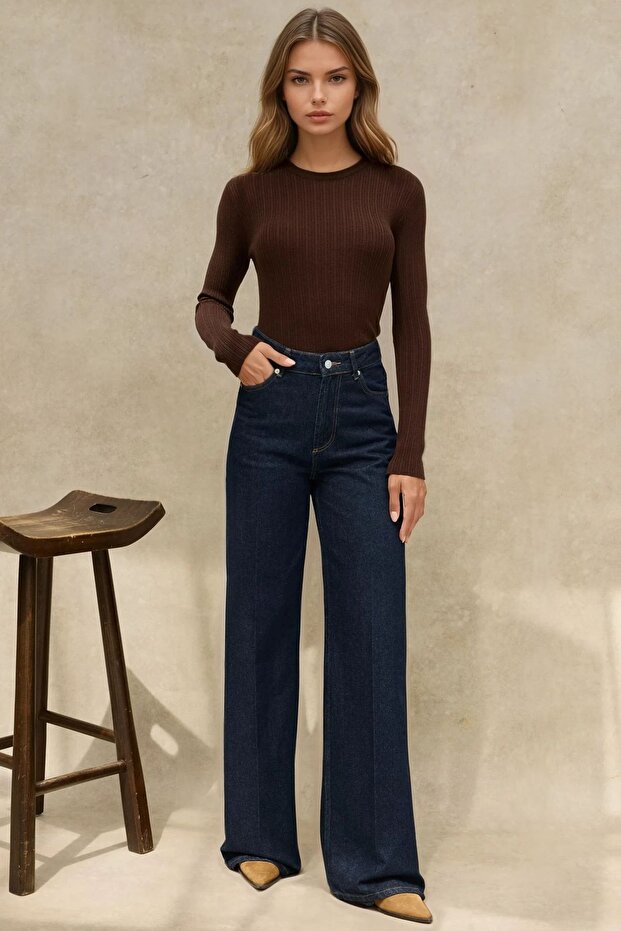 Weit geschnittene Raw-Denim-Hose - 4