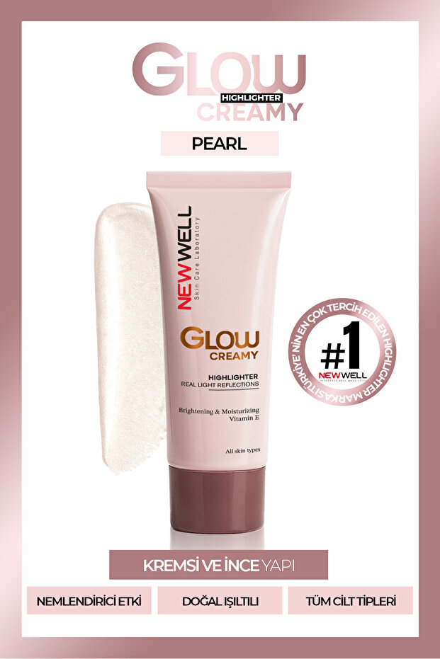 Glow Creamy Highlighter Natural Shimmer Cream Illuminator 30 ml Pearl 01