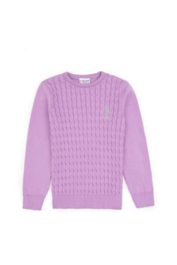 Girl child g084sz0tk-000-pu-7776 basic knitwear sweater