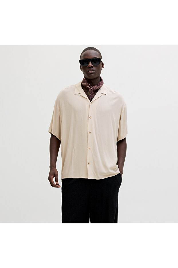 Jack Jones Men's Viscose Relaxed Fit Short Sleeve Shirt 12288852