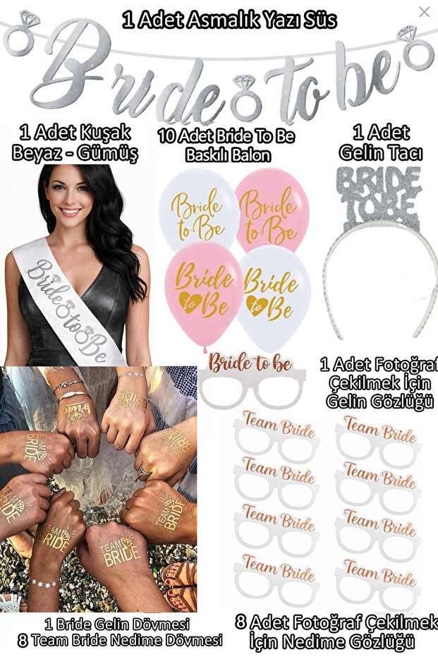 مجموعة حفلات Bride To Be Team Bride Bachelorette Concept