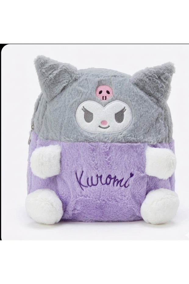 Sanrio Kuromi Children's Backpack Plush Soft Character Backpack Preschool Gift
