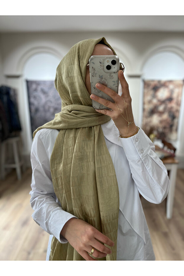 شال جاكار بنمط مخطط - Çağla - 4