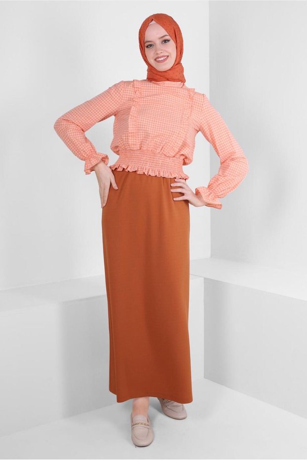 ELASTIC BELI STRAIGHT CUT SKIRT 60400