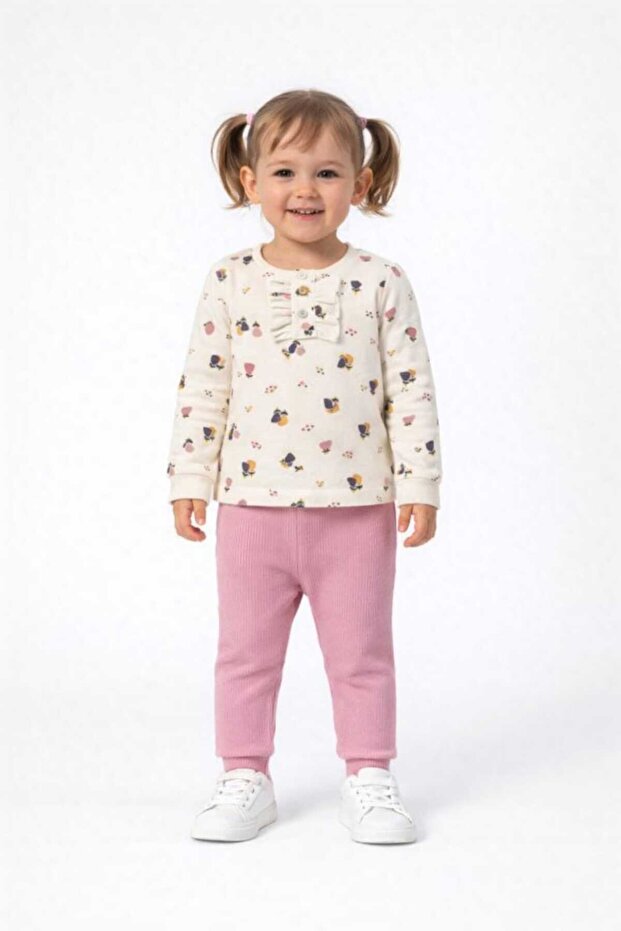 Tulip Printed Cotton Camisole 2-Piece Baby Top and Bottom Seasonal Set