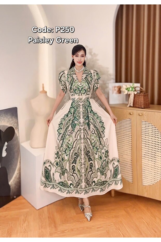 Overlap Sleeves Long Dress