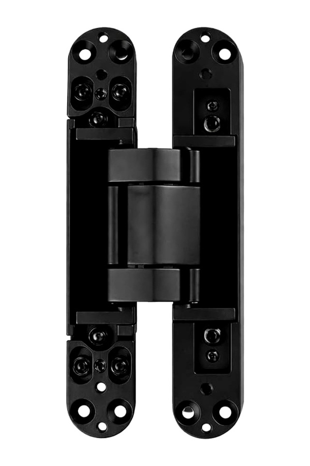 3D Adjustable Concealed Door Hinge, Black, Heavy Duty Invisible Hinge for Interior Doors (black)