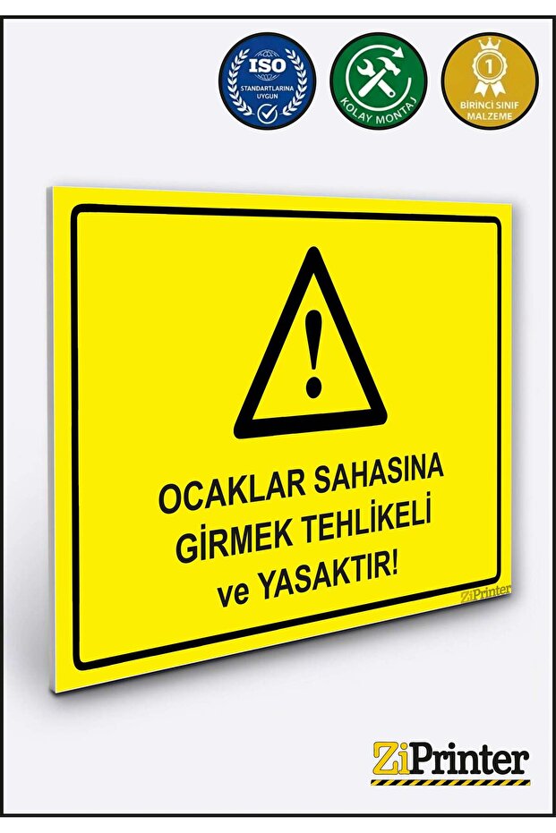 Entering the Hearth Realm Is Dangerous and Prohibited! Isg Warning Sign Dekota 70X100 cm
