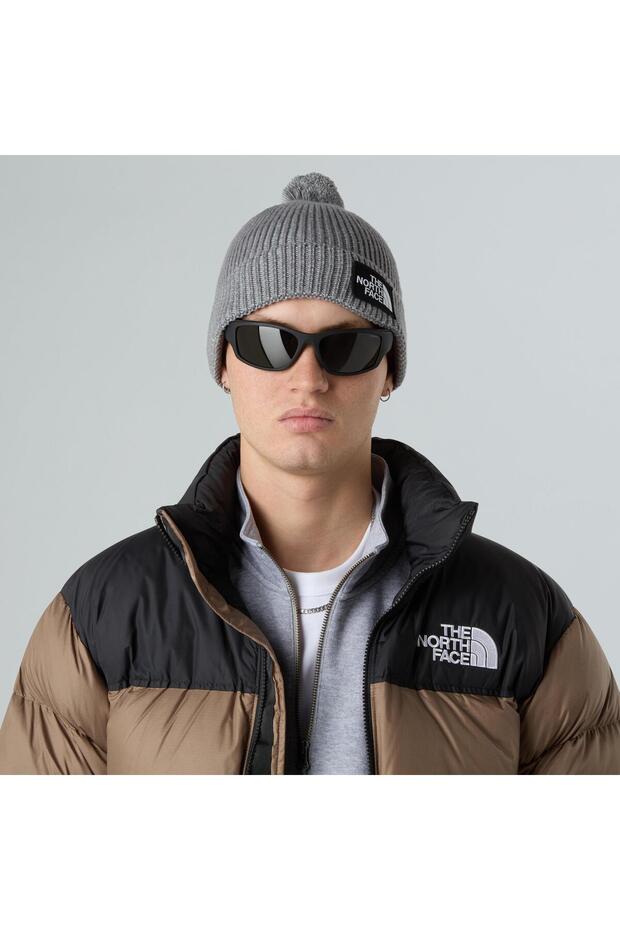 Tnf Logo Box Pom Beanie Unisex Beanie