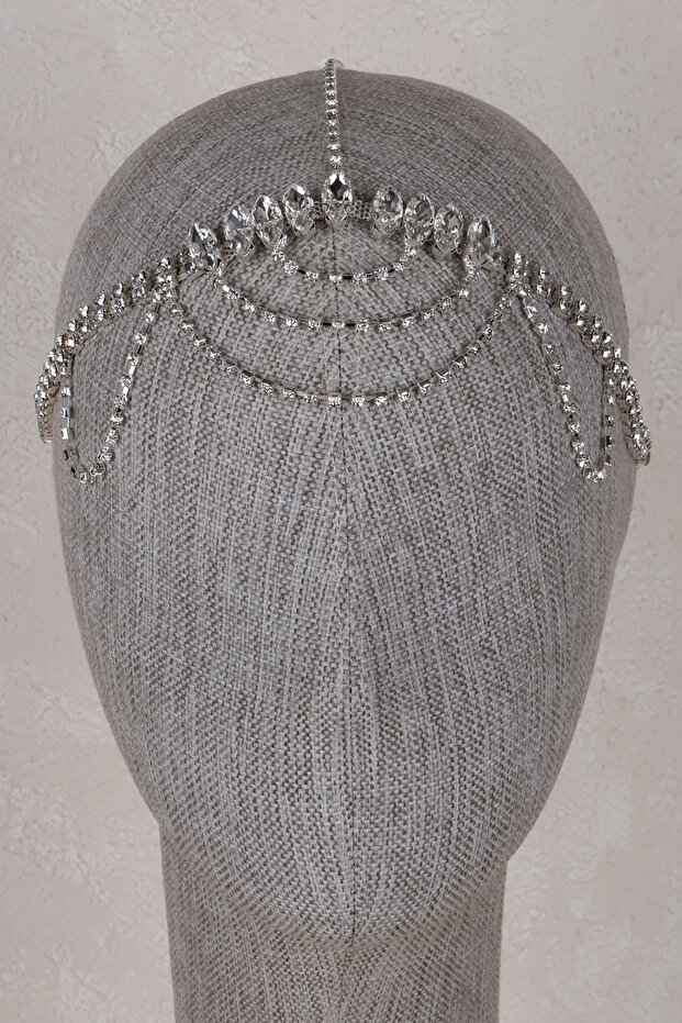 Stylish Crystal Stone Bridal Crown and Headpiece for Henna Night and Engagement Hair Accessory