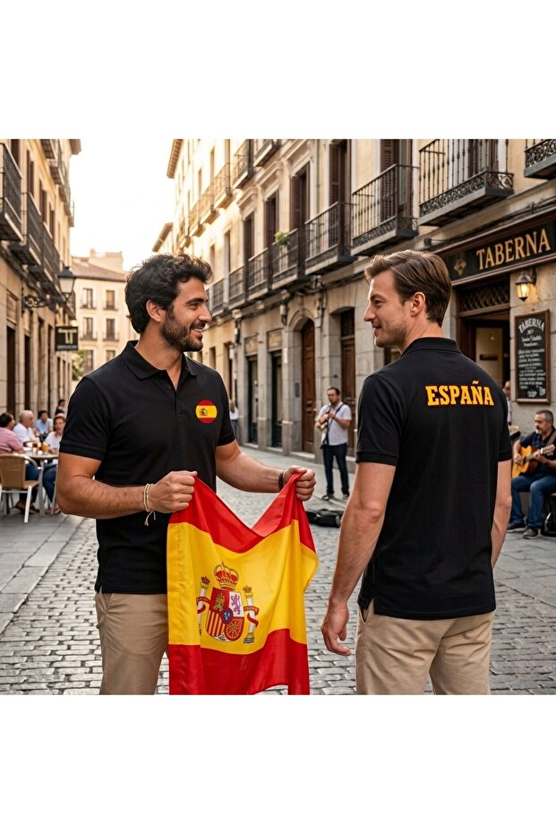 Espana Spain Polo Collar Tee-Shirt