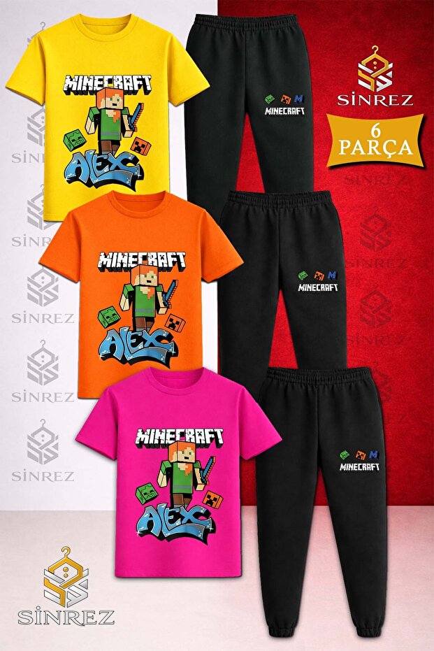 Children's Alex Orj Printed 3-Piece T-Shirt Tracksuit Set
