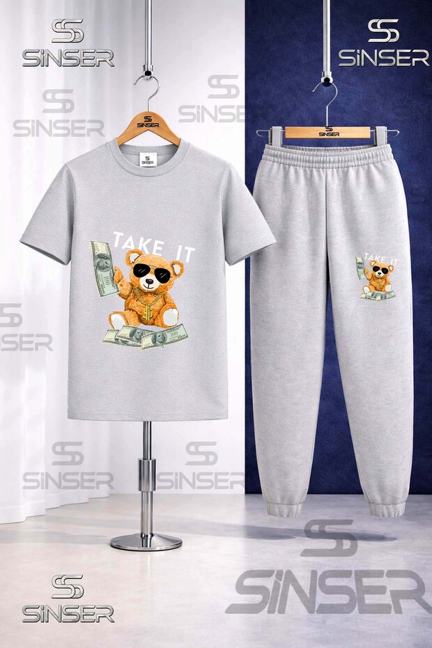 Children's Ayicik Take It Byz Printed T-Shirt Tracksuit Set