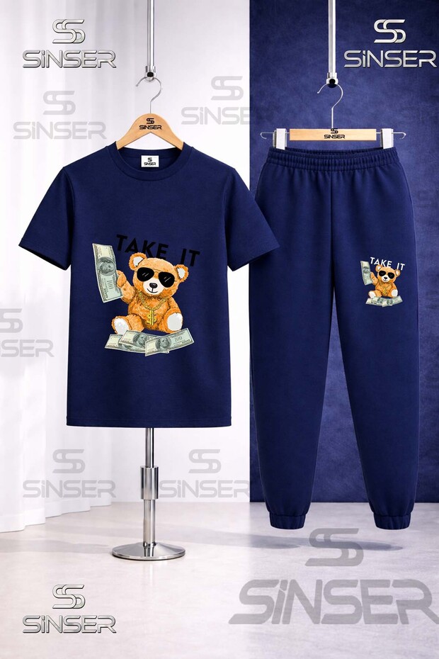 Children's Ayicik Take It Syh Printed T-Shirt Tracksuit Set