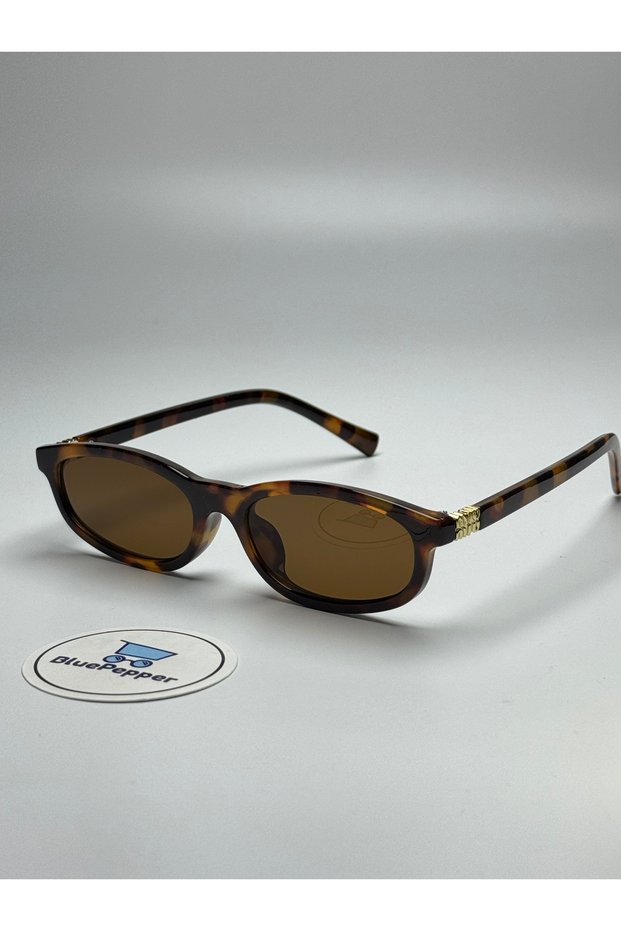 Miux V7 Coffee Sunglasses Leopard Frame Coffee Glass Color 50 Ekartman