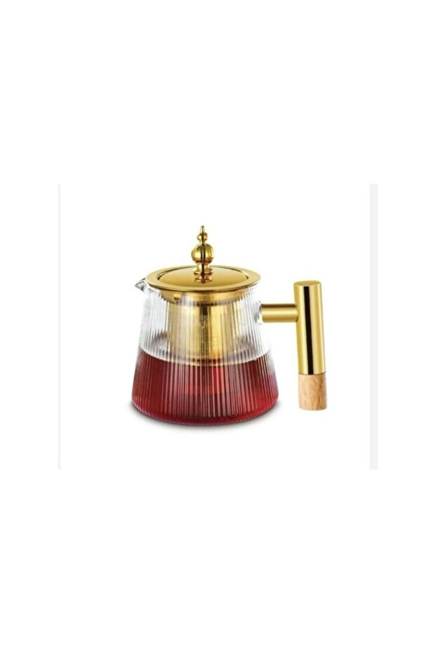 550ml Glass Teapot with Stainless Steel Lid & Infuser, Heat Resistant Tea Maker with Handle