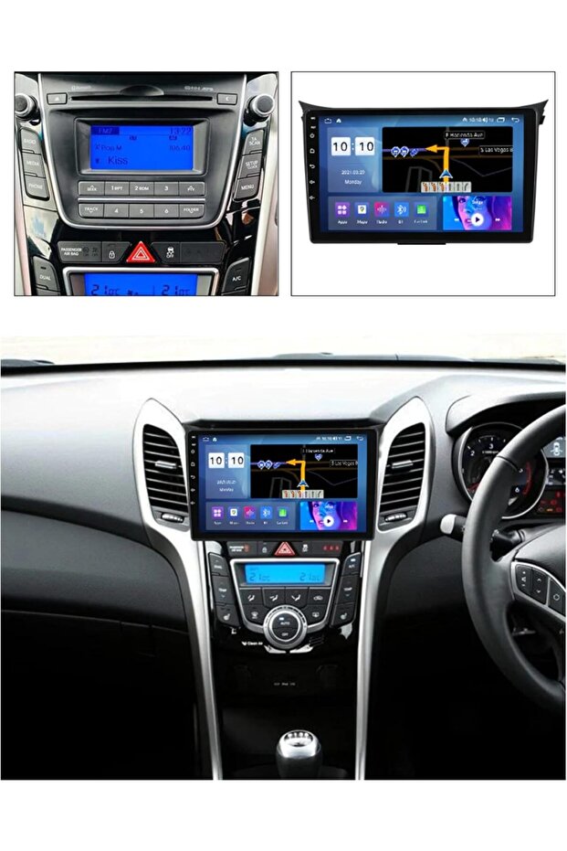 شاشة أندرويد هيونداي لسيارة i30 (2011-2017) مع دعم كاربلاي وأندرويد أوتو وكاميرا خلفية - 2
