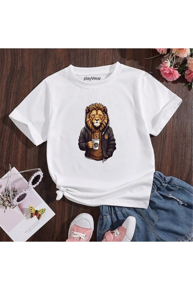 Hooded Arslan Printed 100% Cotton Crew Neck Kids Unisex T-Shirt 5 6 -7 8-9 10 -11 12 Years Old