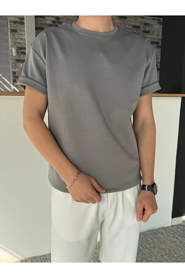 Double Face Fabric Oversize T-Shirt