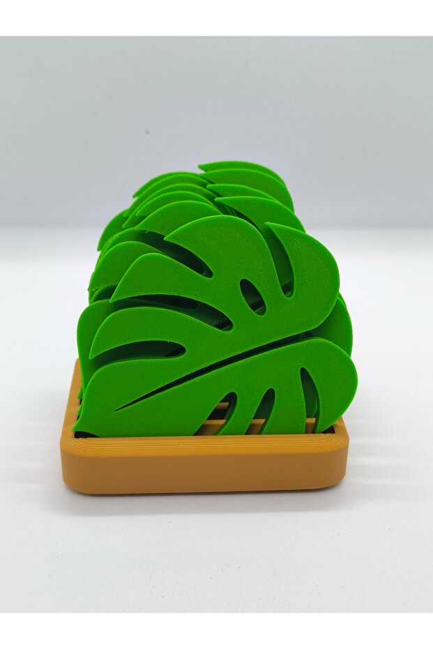 3D Printing Mostera Leaf Coaster Set - 5
