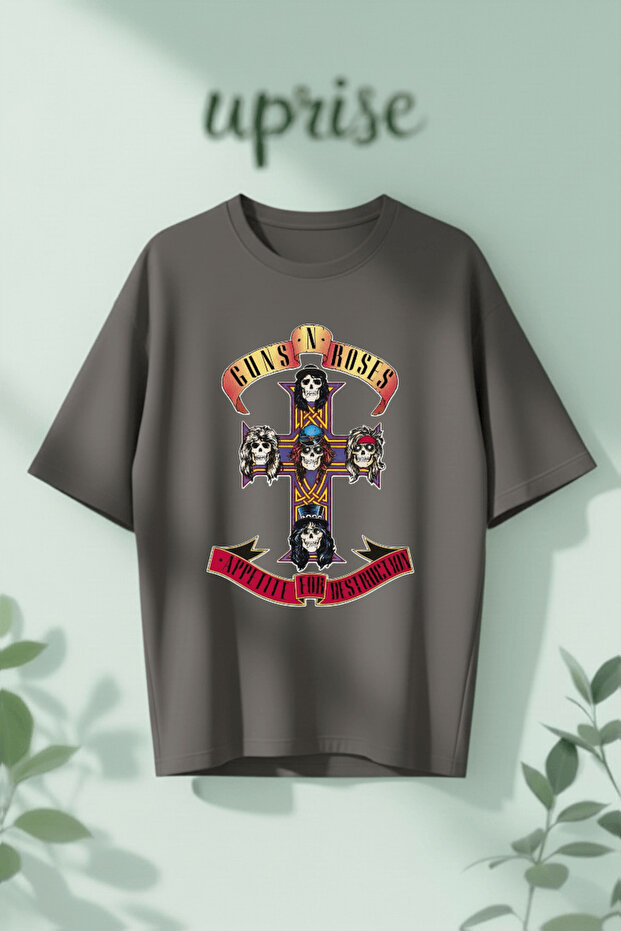 Guns N Roses Printed Cotton Oversize T-Shirt