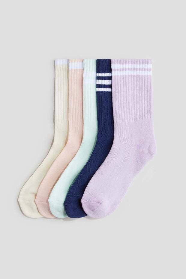5-pack ribbed socks - 1