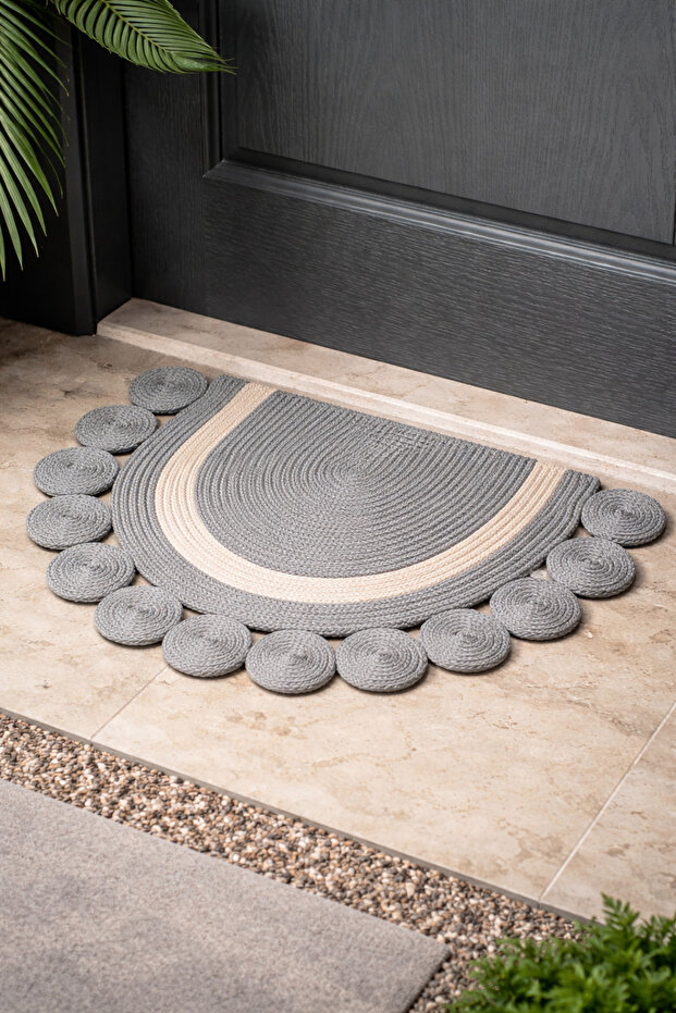 Jute Rope Half Moon D Doormat, Door Mat, Rustic Jute Door Mat