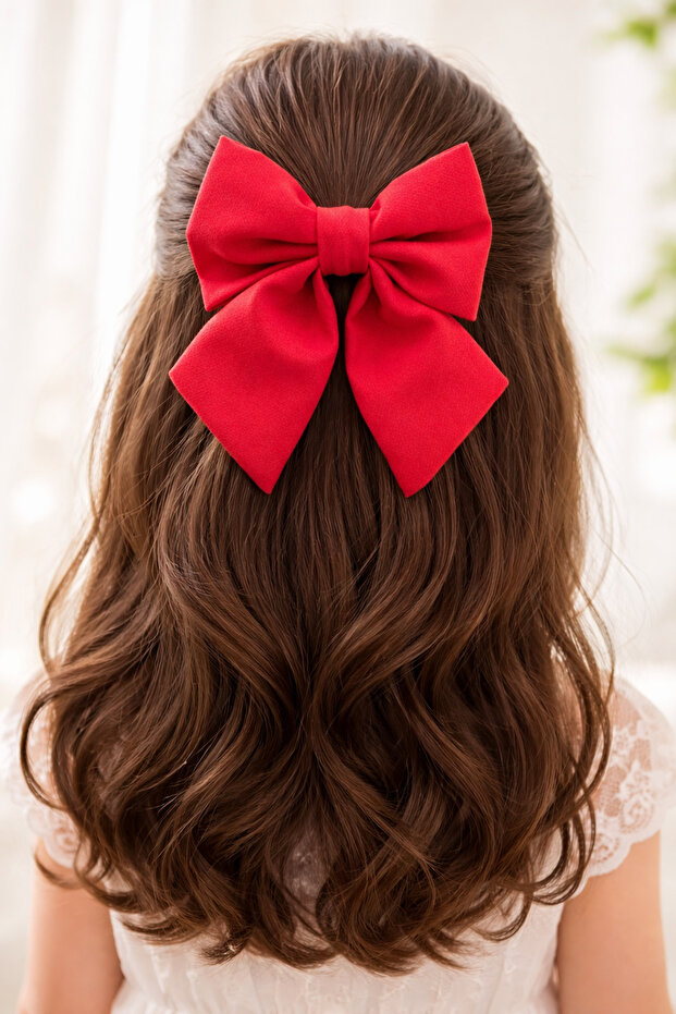 Girl's Red Big Bow Buckle (10X14 cm)
